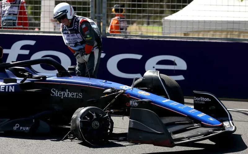 Equipe Williams teve problemas após o acidente de Alex Albon