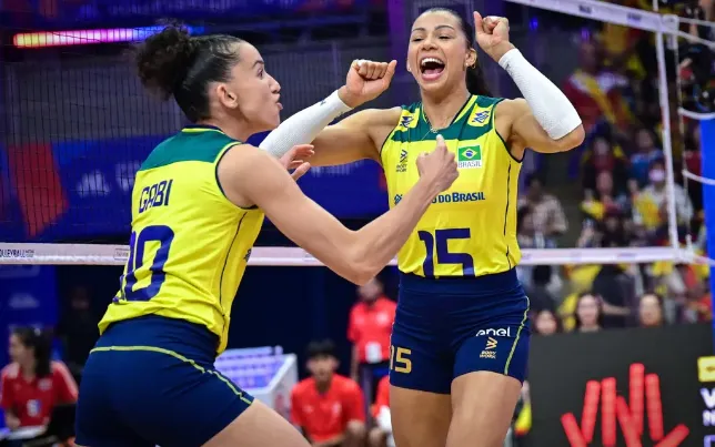 Seleção Brasileira feminina chega à semifinal da VNL sem ter obtido nenhuma derrota