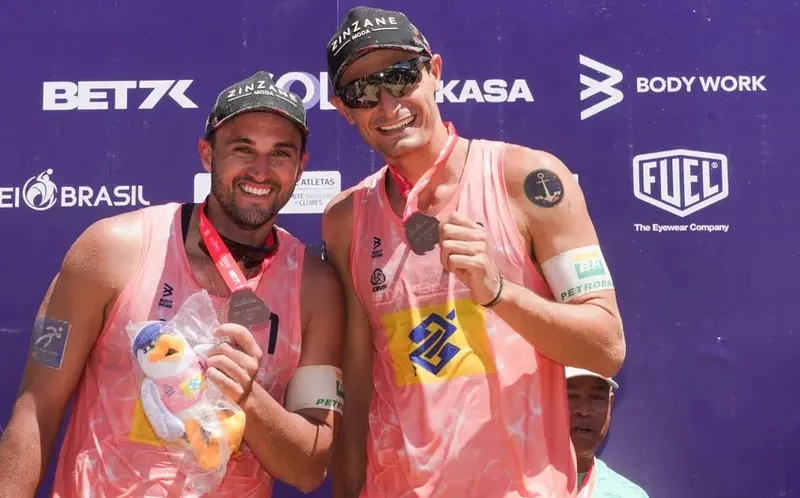 André/George é uma das duplas mais longevas do vôlei de praia atualmente e está garantida nos Jogos Olímpicos 2024