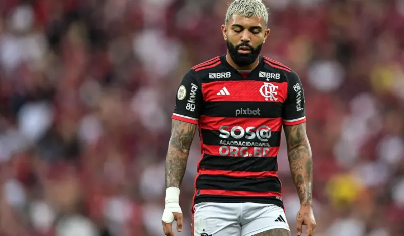 Gabigol durante partida pelo Campeonato Brasileiro