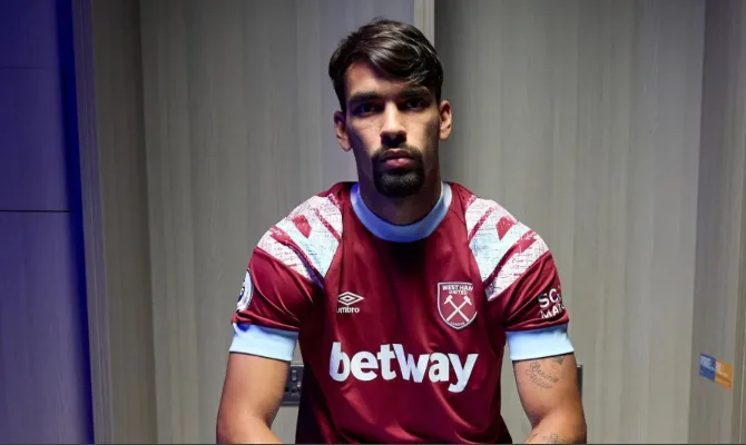 Lucas Paquetá, jogador do West Ham, da Inglaterra, foi acusado por má conduta em apostas