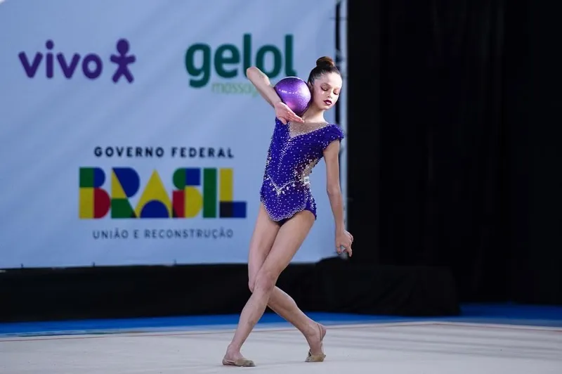 Maria Luísa no Campeonato Brasileiro de Ginástica Rítmica de 2024