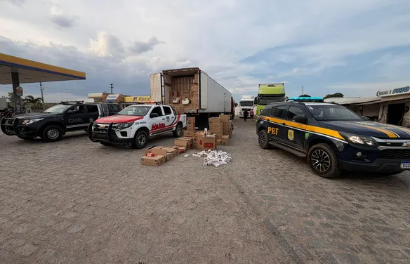 Motorista é preso em AL com 12 milhões de cigarros contrabandeados do Paraguai