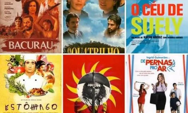 Montagem exibe alguns dos cartazes de filmes nacionais, uma resposta à Ancine