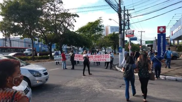 Imagem ilustrativa da imagem RODOVIÁRIOS VOLTAM A PROTESTAR E CONGESTIONAM A FERNANDES LIMA