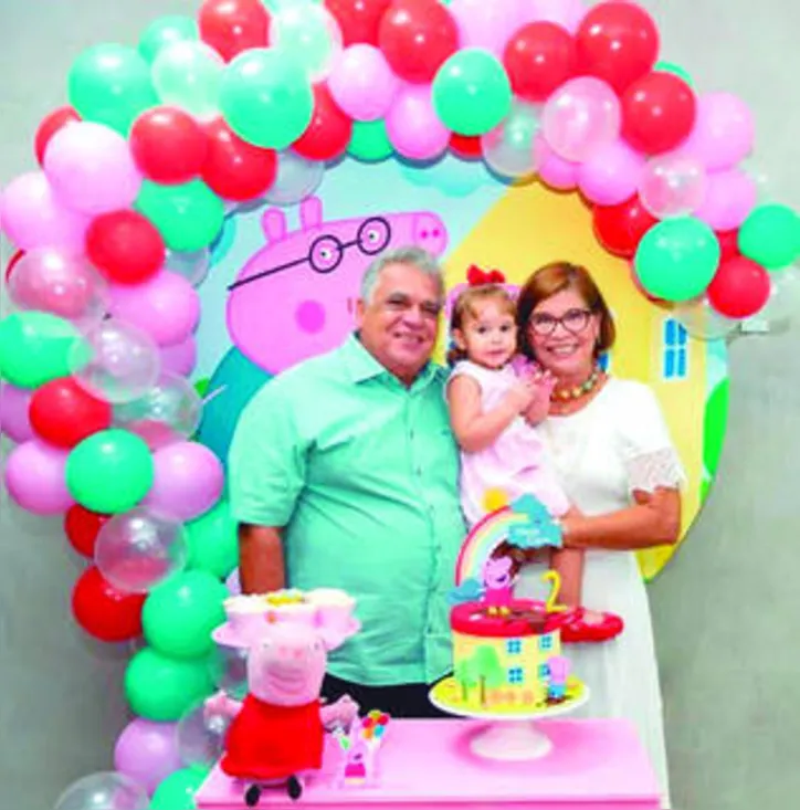 Os corujissimos GLAUCIO+ZELIA CAVALCANTI brindaram os dois aninhos da sweet netinha