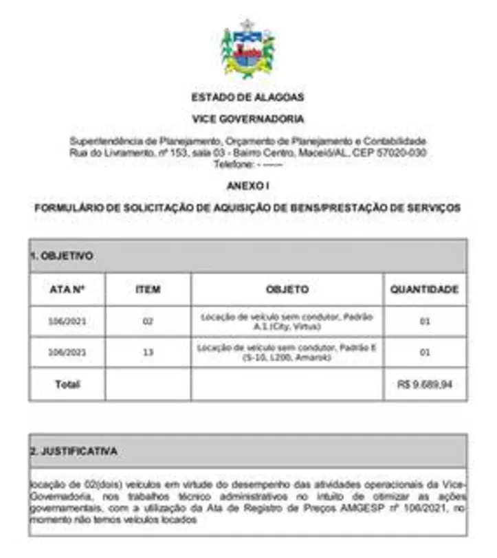 Imagem ilustrativa da imagem ‘GABINETE FANTASMA’ DA VICE-GOVERNADORIA PEDIU LOCAÇÃO DE CARROS DE LUXO