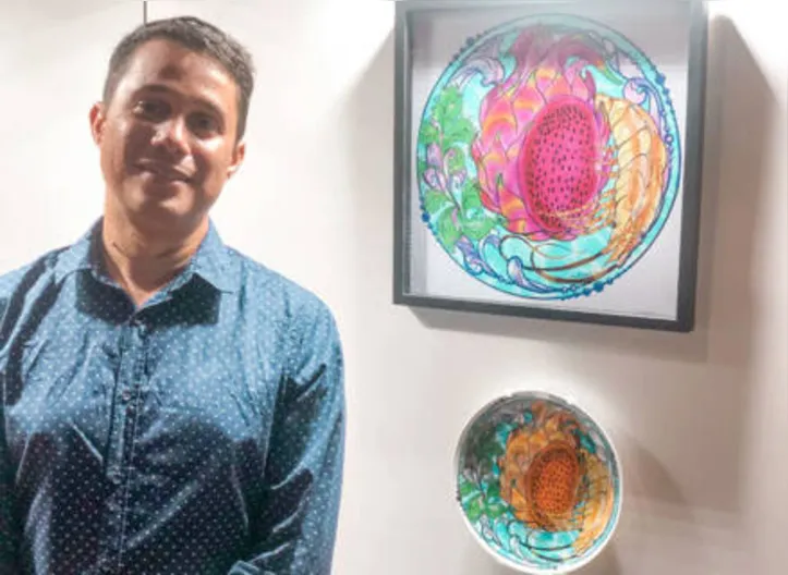 O chef THIAGO FALCÃO também teve a arte de Suel para traduzir seu prato