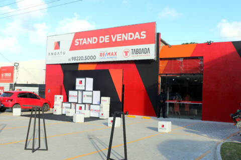 Stand de vendas do Angatu já está pronto para receber os clientes