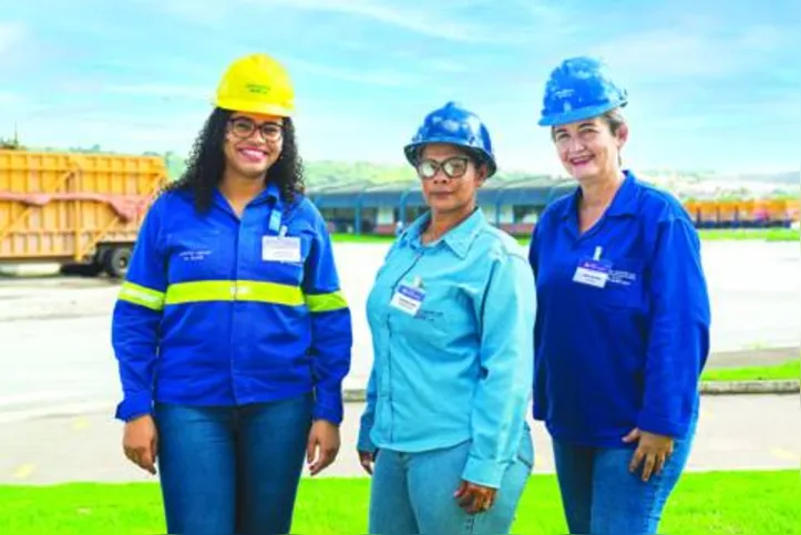 Kíssia Amorim, Elisandra Gomes e Maria Risomar ocupam funções em áreas diversificadas da empresa