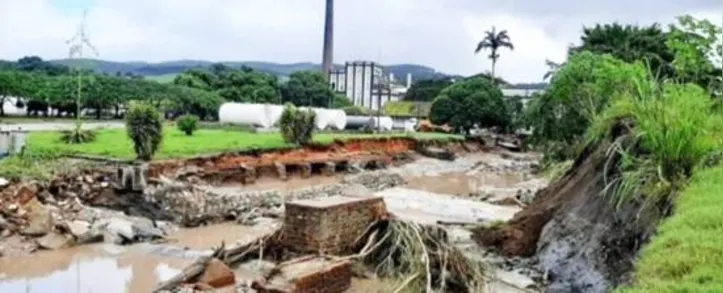 Na Serra Grande, enchente arrastou parte da estrutura da usina