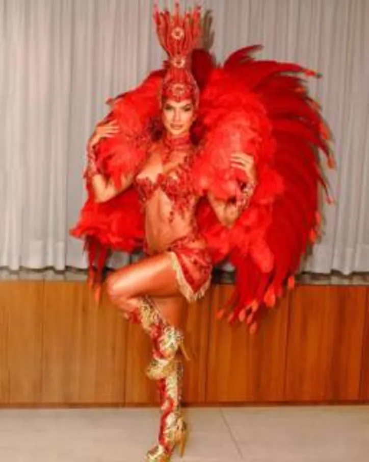 Imagem ilustrativa da imagem Alagoana Marina Ferrari estreia como musa em desfile da Sapucaí