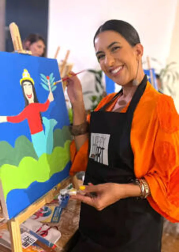 A jornalista LIS NUNES também mostrou seus dotes artísticos