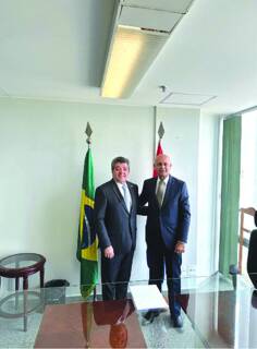 Pedro Robério Nogueira esteve reunido com o senador Fernando Farias em Brasília/DF