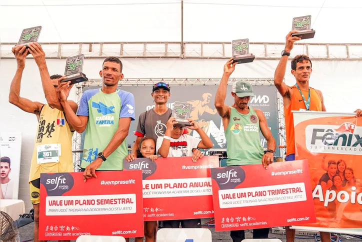 ICARO DA SILVA, GILDEANDRO VIEIRA, JULIO DO NASCIMENTO, CRISTIANO GRIGORIO e MARCONDES DA CUNHA faturaram, respectivamente, o Top 5 da versão 10Km da corrida