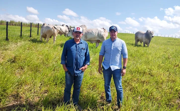 Promotores do remate, Marcelo Cordeiro e Leonardo Macambira, destacam qualidade genética dos animais ofertados no remate