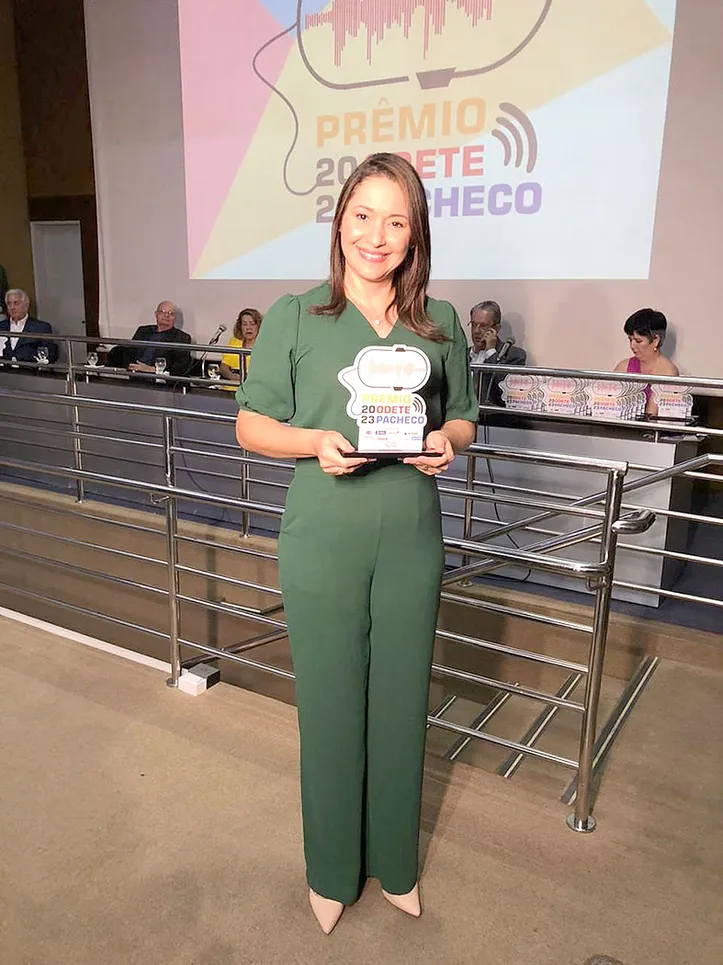 Âncora Tv Gazeta Chrystiane Gonçalves conquistou categoria Geraldo Câmara