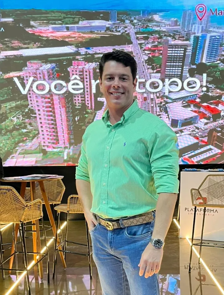 Diretor da Plataforma Engenharia, RAFAEL MELO comemora os negócios realizados durante o Salão do Imóvel Ademi, que movimentou o mercado imobiliário alagoano na semana passada