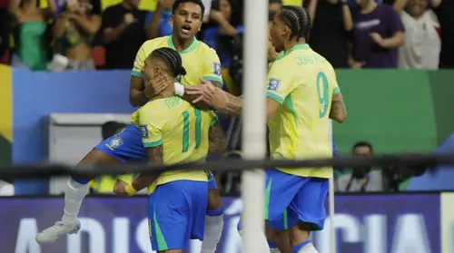 Vini Jr. decide no fim e Brasil vence Colômbia pelas Eliminatórias - Imagem