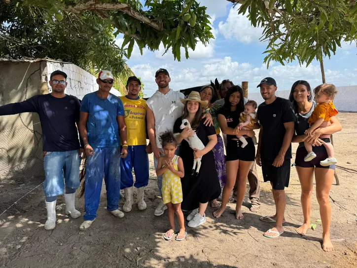 Com familiares e amigos em Coruripe