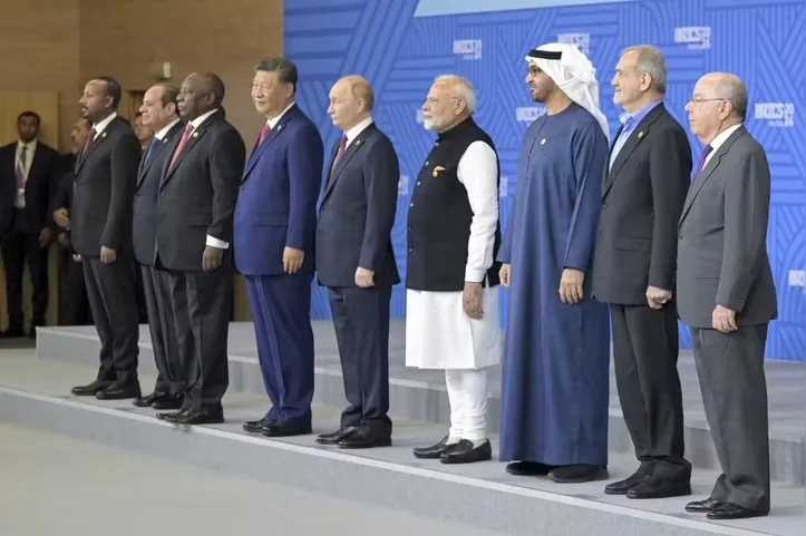 Representantes dos países integrantes dos Brics