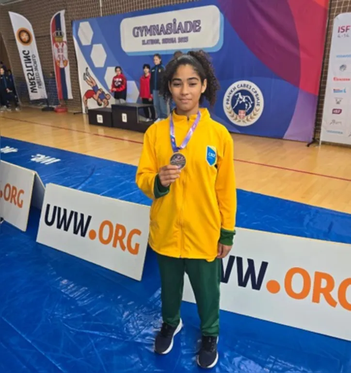 Esthefany conquistou o bronze no ISF U15 Gymnasiade 2025