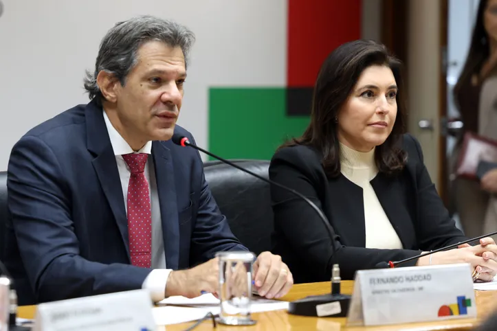 Ministros Fernando Haddad, da Fazenda, e Simone Tebet, do Planejamento, anunciaram as medidas para cumprir meta fiscal