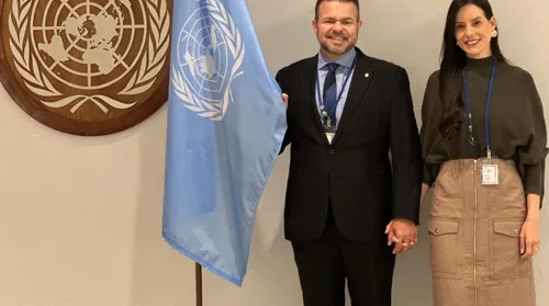 Léo Loureiro e Fabiana Lisboa: em Nova York representando a Apae na conferência da ONU COSP18 - Imagem