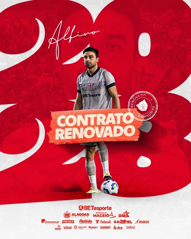Matheus Albino teve seu contrato renovado com o CRB