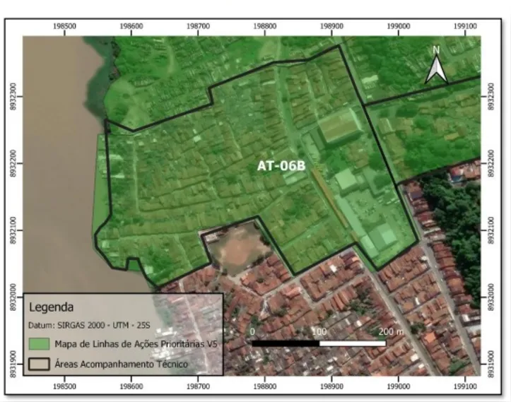 A área em Maceió a ser inspecionada é catalogada pela Defesa Civil de Maceió como AT06-B