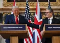 Trump e primeiro-ministro inglês divergem sobre Estado Palestino