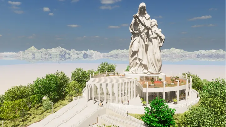 Projeto prevê uma estátua de 57 metros de altura, equivalente a um prédio de 19 andares
