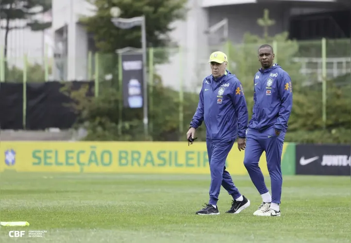 Ancelotti comandou treino da Seleção Brasileira nessa terça-feira