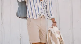 Homens na moda durante o verão