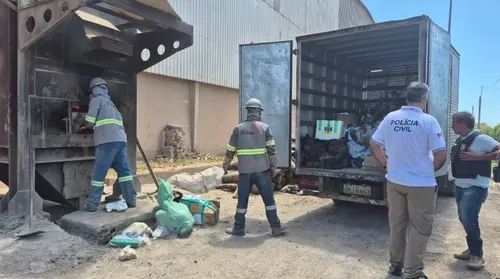 Polícia incinera uma tonelada de drogas em Alagoas - Imagem
