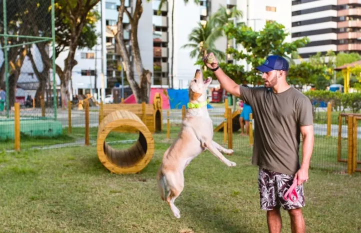 Praças de Maceió têm espaços voltados para a diversão dos pets