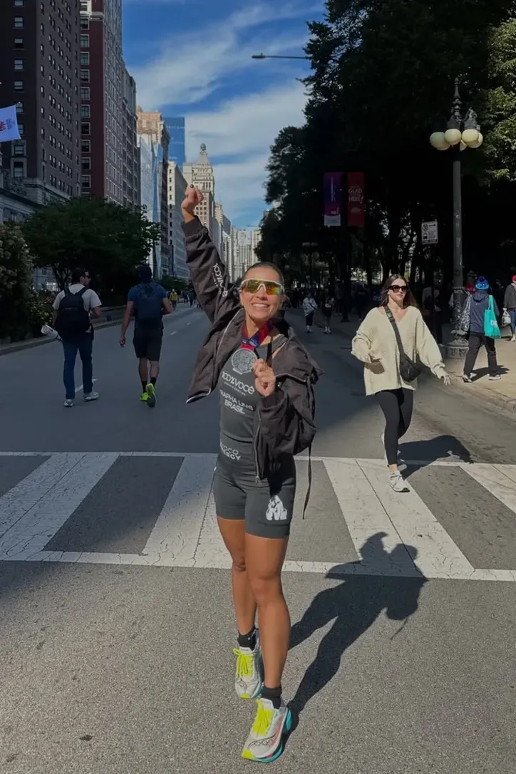 Rapha Lins completou a Maratona de Chicago com destaque
