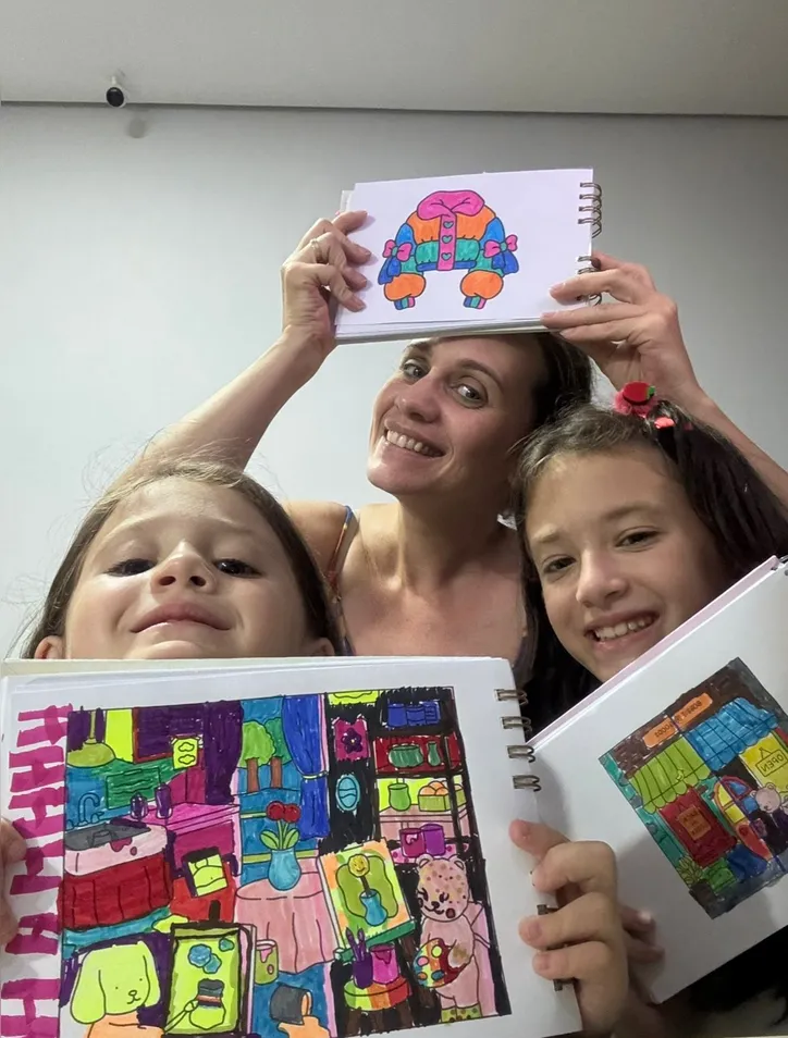 Giovanna, de 10 anos, e Helena, de 6