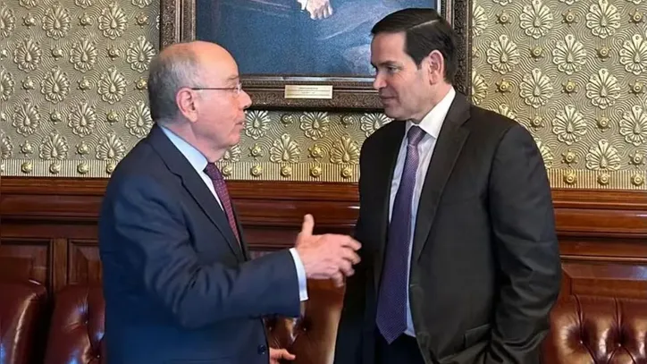 Mauro Vieira e Marco Rubio conversaram reservadamente durante 20 minutos