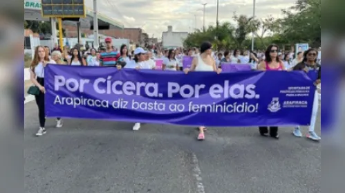 Arapiraca se une contra a violência após assassinato de dona de casa - Imagem