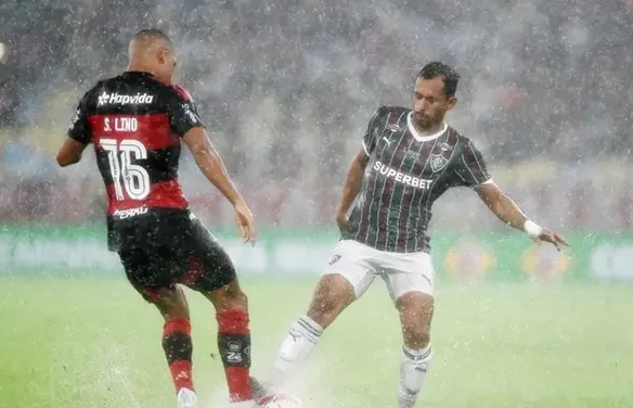 Flu vence Fla em jogo marcado por um grande temporal: 2 a 1