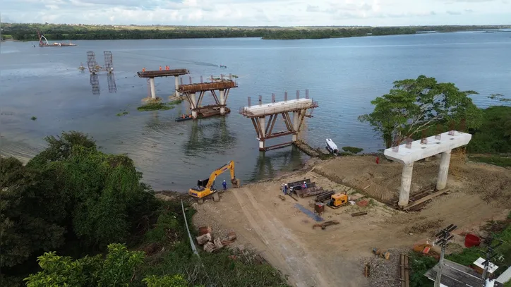 Ponte que ligará Penedo a Neópolis é um dos grandes projetos de infraestrutura em execução em AL