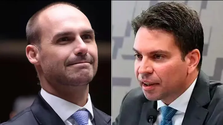 Eduardo Bolsonaro foi cassado por excesso de faltas; já Rama-gem por ter sido condenado pelo STF por “tentativa de golpe”