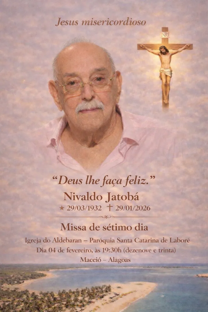 Missa de sétimo dia de Nivaldo Jatobá será celebrada em Maceió nesta terça-feira