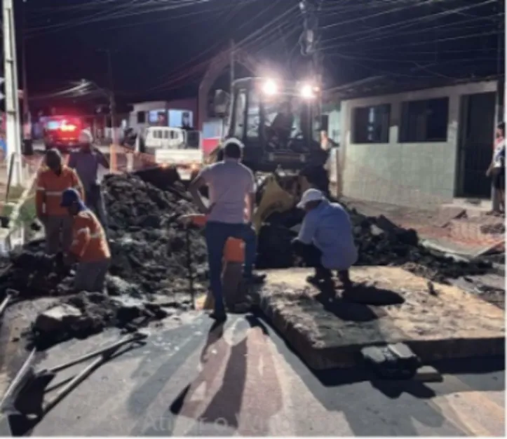 Obra no local prevê a recuperação da galeria e do pavimento.