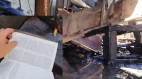 Casa é destruída por incêndio em Arapiraca e só Bíblia fica intacta