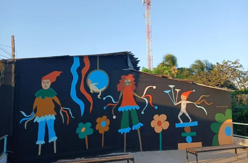 Mural homenageia Peró Batista na Vila Emater, em Maceió