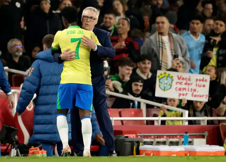 Brasil, de Vini Jr e Carlo Ancelotti, encara a França em amistoso