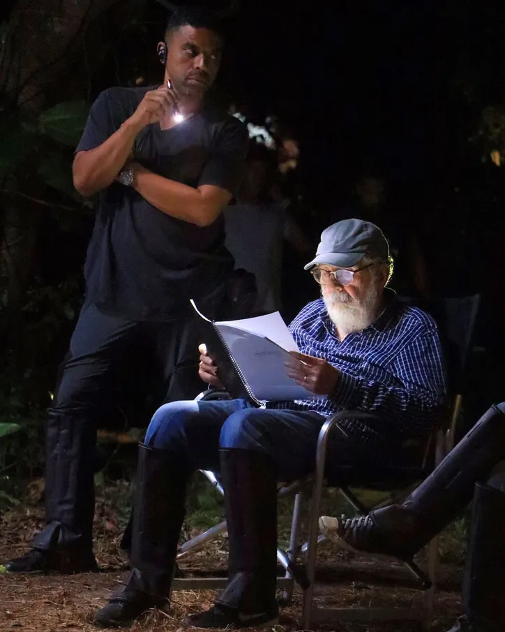 Cacá Diegues durante gravação de "Deus Ainda é Brasileiro", filmado em Alagoas