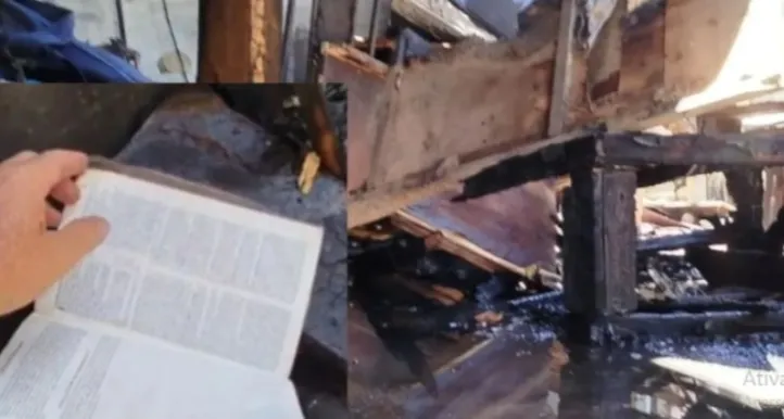 A Bíblia foi o único objeto não atingido pelas chamas